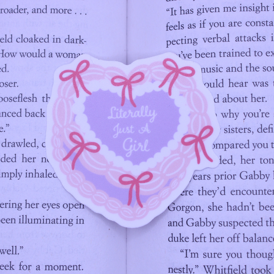 Literally Just a Girl Vintage Cake Sticker