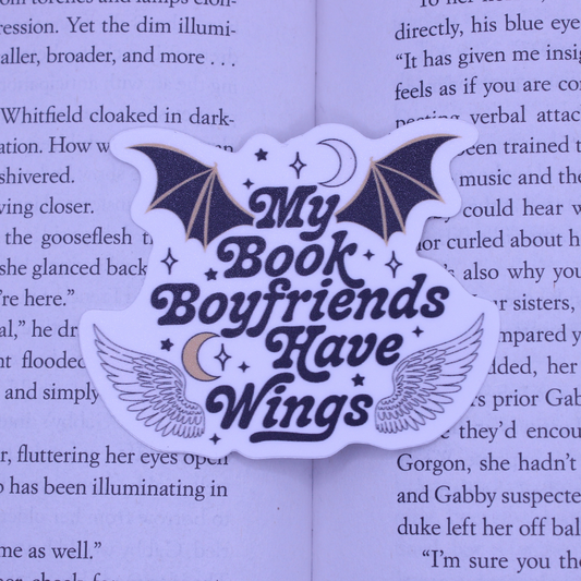 My Book Boyfriends Have Wings Sticker
