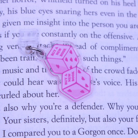 New Book Dice Kindle Charm