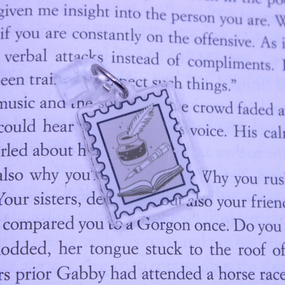 Poet Stamp Kindle Charm