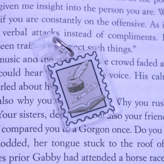 Poet Stamp Kindle Charm