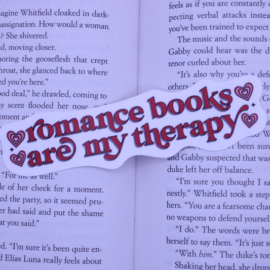 Romance Books Are My Therapy Sticker