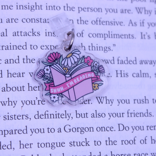 Shh I'm Reading Kindle Charm