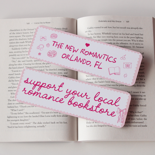 Support Your Local Romance Bookstore [Pink] Bookmark