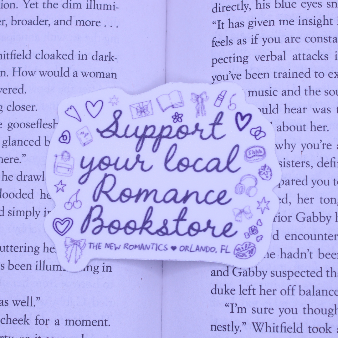 Support Your Local Romance Bookstore [Purple] Sticker