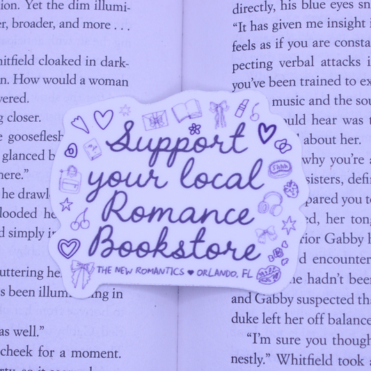 Support Your Local Romance Bookstore [Purple] Sticker