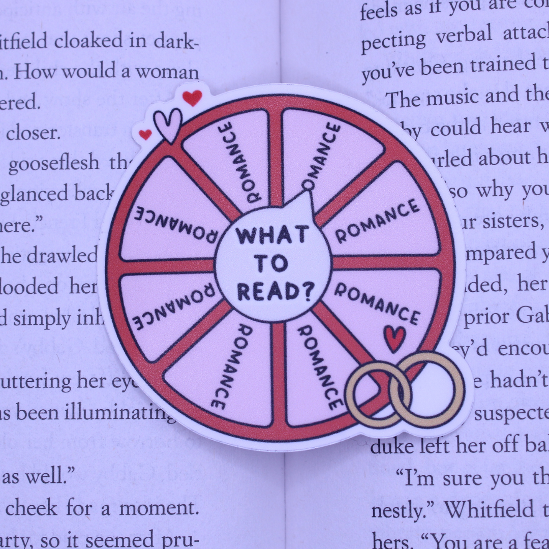 What to Read Romance Wheel Sticker